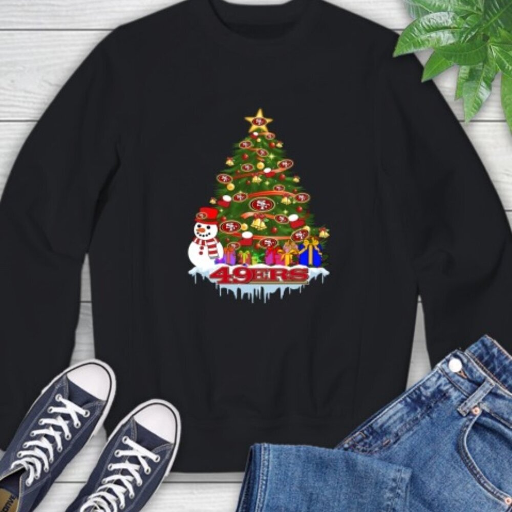 San Francisco 49ers Merry Christmas NFL Football Sports Holiday Sweatshirt 159